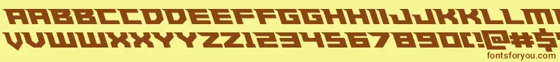 Fonte Paladinsleft – fontes marrons em um fundo amarelo