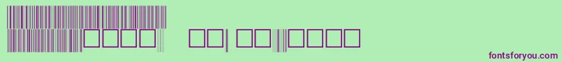 V100006 Font – Purple Fonts on Green Background