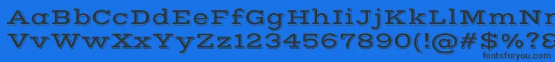 VastshadowRegular Font – Black Fonts on Blue Background
