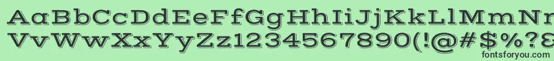 VastshadowRegular Font – Black Fonts on Green Background