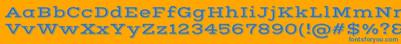 VastshadowRegular Font – Blue Fonts on Orange Background
