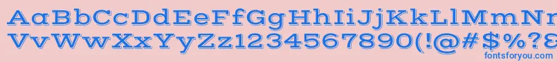 VastshadowRegular Font – Blue Fonts on Pink Background