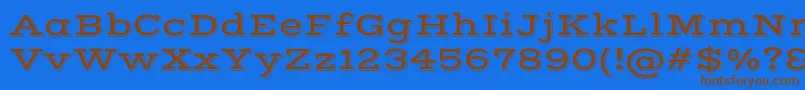 VastshadowRegular Font – Brown Fonts on Blue Background