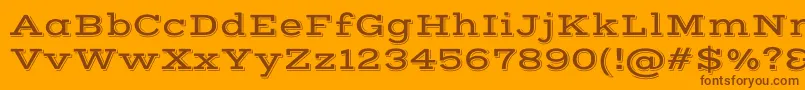 VastshadowRegular Font – Brown Fonts on Orange Background