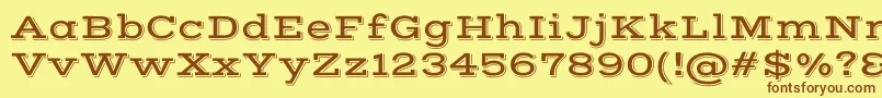 VastshadowRegular Font – Brown Fonts on Yellow Background