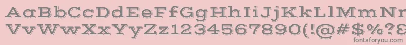 VastshadowRegular Font – Gray Fonts on Pink Background