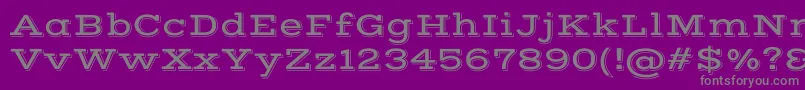 フォントVastshadowRegular – 紫の背景に灰色の文字