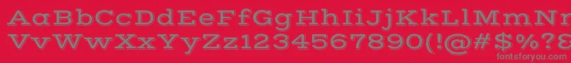 VastshadowRegular Font – Gray Fonts on Red Background