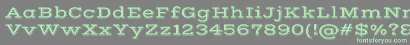 VastshadowRegular Font – Green Fonts on Gray Background