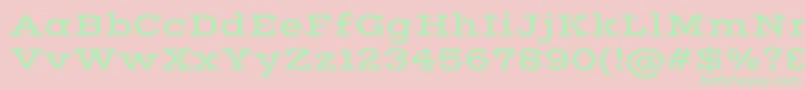 VastshadowRegular Font – Green Fonts on Pink Background