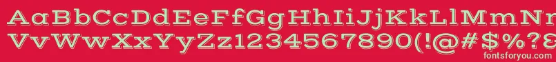 VastshadowRegular Font – Green Fonts on Red Background