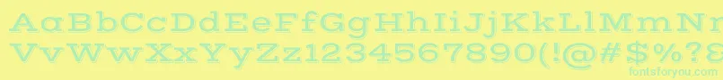 VastshadowRegular Font – Green Fonts on Yellow Background