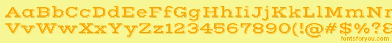 VastshadowRegular Font – Orange Fonts on Yellow Background