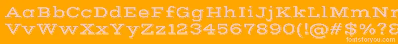 VastshadowRegular Font – Pink Fonts on Orange Background