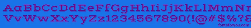 VastshadowRegular Font – Purple Fonts on Blue Background