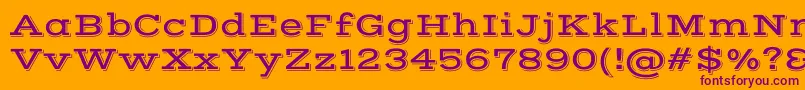 VastshadowRegular Font – Purple Fonts on Orange Background