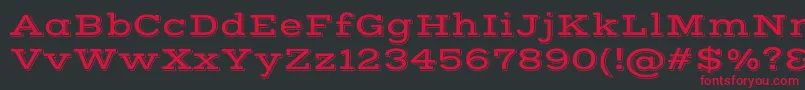 VastshadowRegular Font – Red Fonts on Black Background