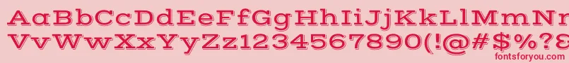VastshadowRegular Font – Red Fonts on Pink Background