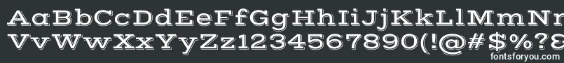VastshadowRegular-fontti – valkoiset fontit mustalla taustalla