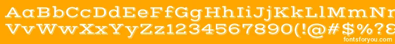 VastshadowRegular Font – White Fonts on Orange Background