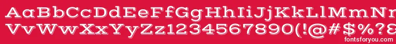 VastshadowRegular-Schriftart – Weiße Schriften auf rotem Hintergrund