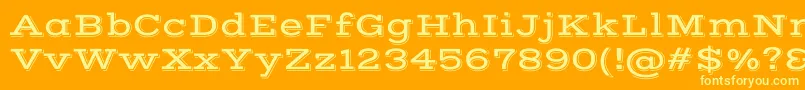 VastshadowRegular Font – Yellow Fonts on Orange Background
