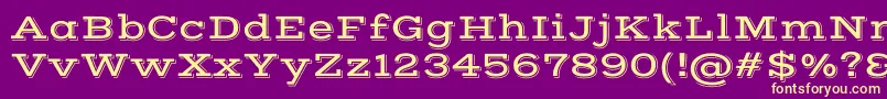 VastshadowRegular Font – Yellow Fonts on Purple Background