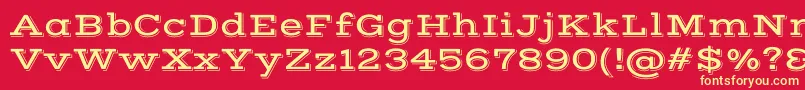 VastshadowRegular Font – Yellow Fonts on Red Background