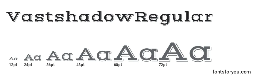Размеры шрифта VastshadowRegular