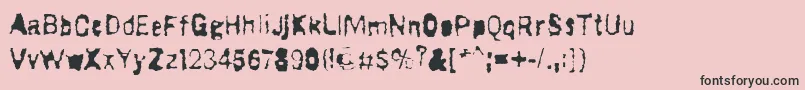 Шрифт DrugstoreWaltz – чёрные шрифты на розовом фоне