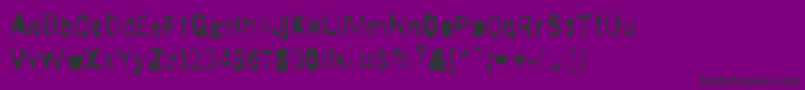 DrugstoreWaltz-Schriftart – Schwarze Schriften auf violettem Hintergrund