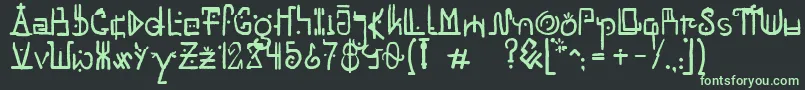 Шрифт UnaiRegular – зелёные шрифты на чёрном фоне