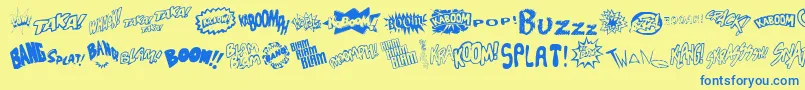 Sound Font – Blue Fonts on Yellow Background