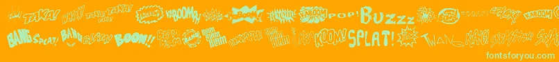 Sound Font – Green Fonts on Orange Background