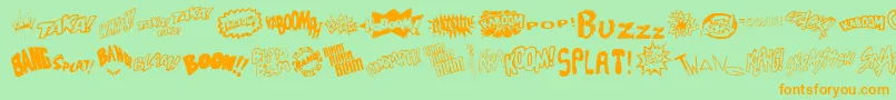 Sound Font – Orange Fonts on Green Background