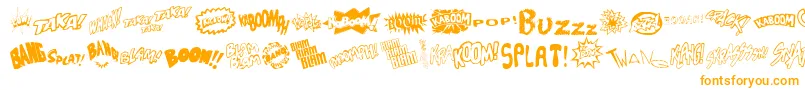 Sound Font – Orange Fonts on White Background