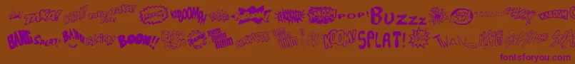 Sound Font – Purple Fonts on Brown Background