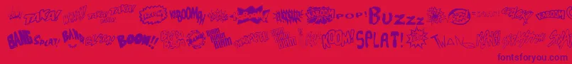 Sound Font – Purple Fonts on Red Background