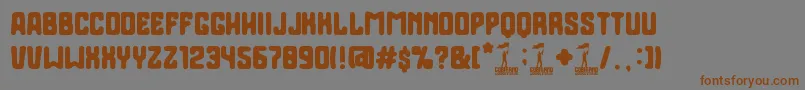 Gobierno Font – Brown Fonts on Gray Background