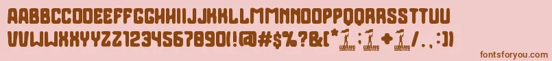 Gobierno Font – Brown Fonts on Pink Background