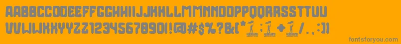 Gobierno Font – Gray Fonts on Orange Background