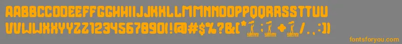 Gobierno Font – Orange Fonts on Gray Background