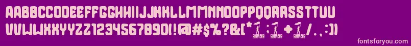 Gobierno Font – Pink Fonts on Purple Background