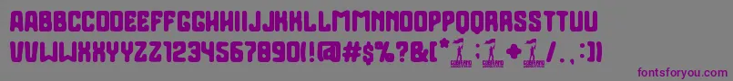 Gobierno Font – Purple Fonts on Gray Background