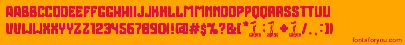 Gobierno Font – Red Fonts on Orange Background