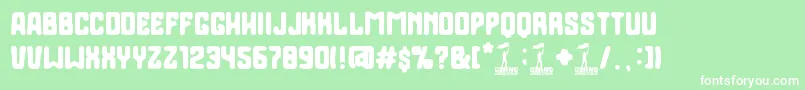 Gobierno Font – White Fonts on Green Background