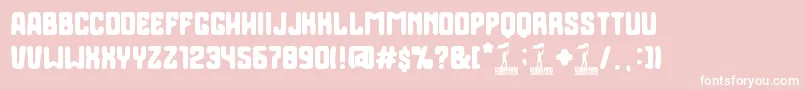 Gobierno Font – White Fonts on Pink Background
