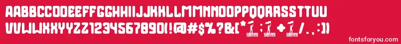 Gobierno Font – White Fonts on Red Background