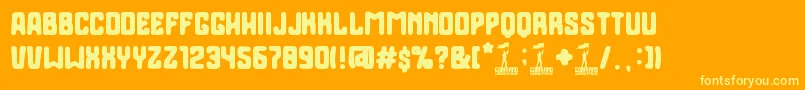 Gobierno Font – Yellow Fonts on Orange Background
