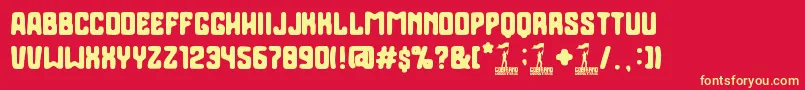 Gobierno Font – Yellow Fonts on Red Background